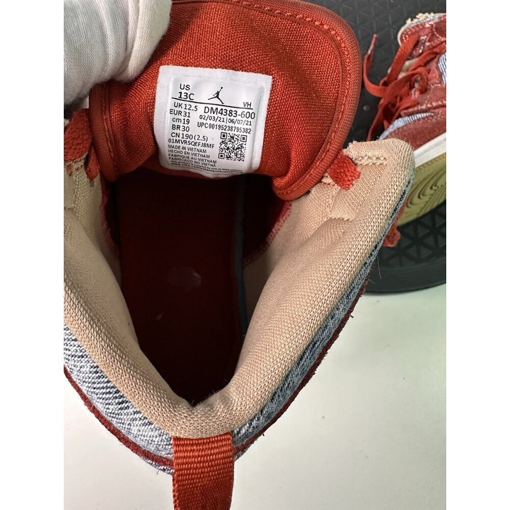 Air Jordan 1 Mid Denim Red Sz 13c DM4383-600 - Picture 13 of 16